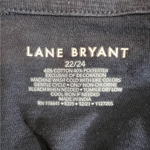 Lane Bryant Womens Flutter-Sleeve Embroidered Yoke Top Boho Size 22/24 - Picture 7 of 8